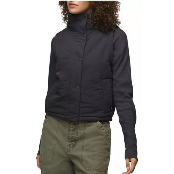 NWT Prana Encinitas Vest Black Sherpa Fleece Lined Size XL - Picture 1 of 10